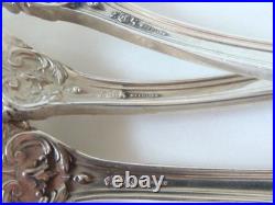 Three Reed & Barton Francis 1st Sterling Serving Spoons, 2 Solid, 1 Pierced