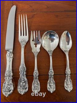 True Dinner Size Old Patent Mark 5 Pc Setting Reed Barton Francis I Sterling 1