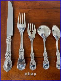 True Dinner Size Old Patent Mark 5 Pc Setting Reed Barton Francis I Sterling 1