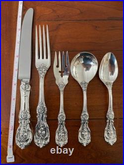 True Dinner Size Old Patent Mark 5 Pc Setting Reed Barton Francis I Sterling 1