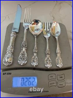 True Dinner Size Old Patent Mark 5 Pc Setting Reed Barton Francis I Sterling 1