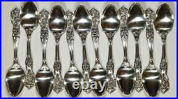 Twelve Sterling Silver 4 1/4 Demitasse Spoons Francis I by Reed & Barton