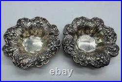 Two Reed & Barton Sterling Silver Nut / Bonbon bowl in Ornate Francis I Pattern