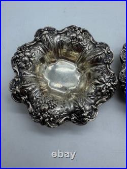 Two Reed & Barton Sterling Silver Nut / Bonbon bowl in Ornate Francis I Pattern