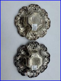 Two Reed & Barton Sterling Silver Nut / Bonbon bowl in Ornate Francis I Pattern