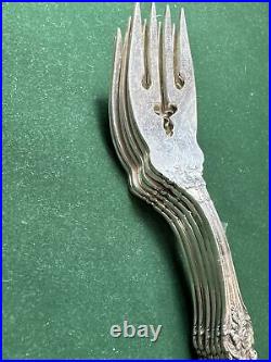 US REED end BARTON STERLING silver FRANCIS I (1907) Salad Fork 6 Pc