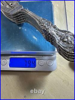 US REED end BARTON STERLING silver FRANCIS I (1907) Salad Fork 6 Pc