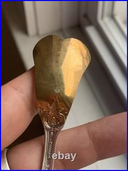 Unique Custom Reed & Barton Sterling Francis 1 True Love Heart Spoon Gold Gilt