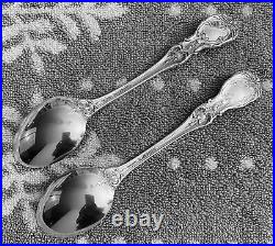 Unused REED & BARTON Francis 1 Sterling Oval Soup Spoons, Set of 2
