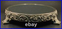 VTG King Francis Reed & Barton Oval Silver Plated Mirrored Plateau Vanity 14x10