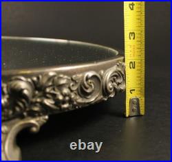 VTG King Francis Reed & Barton Oval Silver Plated Mirrored Plateau Vanity 14x10