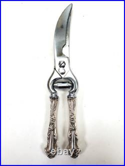Victorian Sterling Silver Handle Poultry Shears Francis I Reed & Barton Italy