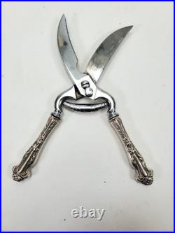 Victorian Sterling Silver Handle Poultry Shears Francis I Reed & Barton Italy