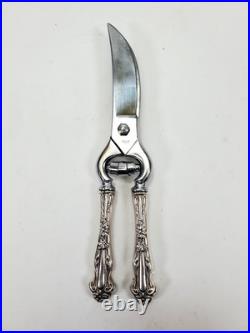 Victorian Sterling Silver Handle Poultry Shears Francis I Reed & Barton Italy