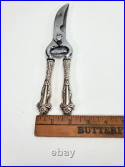 Victorian Sterling Silver Handle Poultry Shears Francis I Reed & Barton Italy