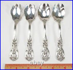 Vintage 4pc 1950 Reed & Barton Francis I Sterling Silver Ice Cream Forks No Mono