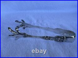Vintage Francis 1 by Reed & Barton Large Sterling Ice Tongs withClaw Tips No Mono