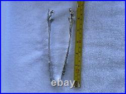 Vintage Francis 1 by Reed & Barton Large Sterling Ice Tongs withClaw Tips No Mono