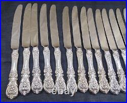 Vintage Lot 19 Reed & Barton Francis Sterling Silver Handle Dinner Knives 9