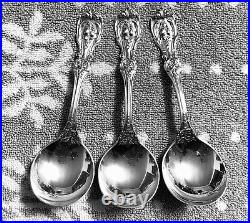 Vintage R&B Francis I Stlg Round Bowl Soup Spoons (Old/Pat. Date Marks), Set of 3