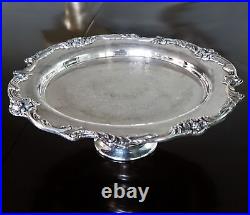 Vintage REED & BARTON King Francis 1689 Footed Silverplate Cake Stand Plate 15