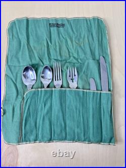 Vintage Reed & Barton Francis Sterling Silver Flatware 6pc Setting withCloth Pouch