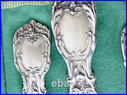 Vintage Reed & Barton Francis Sterling Silver Flatware 6pc Setting withCloth Pouch