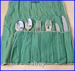Vintage Reed & Barton Francis Sterling Silver Flatware 6pc Setting withCloth Pouch