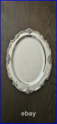 Vintage Reed & Barton King Francis #1676 Large Oval Silverplate Meat Platter