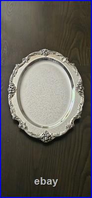 Vintage Reed & Barton King Francis #1676 Large Oval Silverplate Meat Platter