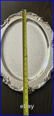 Vintage Reed & Barton King Francis #1676 Large Oval Silverplate Meat Platter