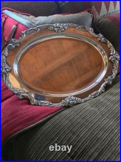 Vintage Reed & Barton King Francis 1676 Pattern 19 Silver Plate Oval Platter