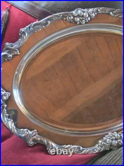 Vintage Reed & Barton King Francis 1676 Pattern 19 Silver Plate Oval Platter