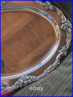 Vintage Reed & Barton King Francis 1676 Pattern 19 Silver Plate Oval Platter