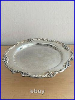 Vintage Reed & Barton King Francis #1689 Silver Plate 14.5 Footed Cake Plate
