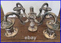 Vintage Reed & Barton King Francis 5-Light Silverplate Candelabra 1630 Rare