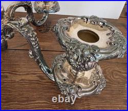 Vintage Reed & Barton King Francis 5-Light Silverplate Candelabra 1630 Rare