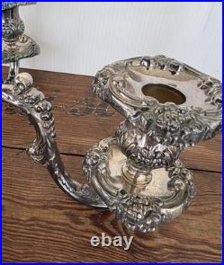 Vintage Reed & Barton King Francis 5-Light Silverplate Candelabra 1630 Rare