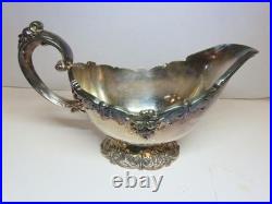 Vintage Reed Barton King Francis Gravy Boat & Underplate Silver plate 1673