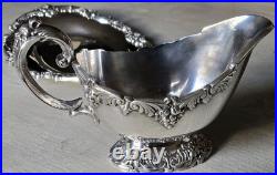Vintage Reed Barton King Francis Gravy Boat & Underplate Silver plate 1673