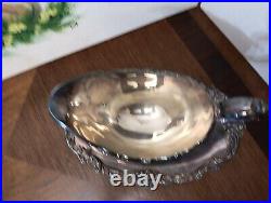 Vintage Reed & Barton King Francis Gravy Boat With Tray, Silver Plate, 1673