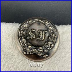 Vintage Reed & Barton Trinket Box Silver Hotel St Francis SF Engraved Small