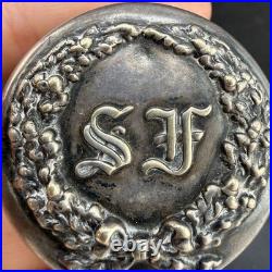 Vintage Reed & Barton Trinket Box Silver Hotel St Francis SF Engraved Small