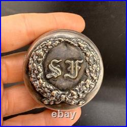 Vintage Reed & Barton Trinket Box Silver Hotel St Francis SF Engraved Small