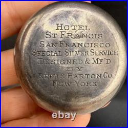 Vintage Reed & Barton Trinket Box Silver Hotel St Francis SF Engraved Small