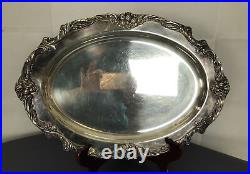 Vintage Reed and Barton King Francis 1676 Silver Plate Oval Tray Platter