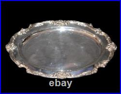Vintage Reed and Barton King Francis 1676 Silver Plate Oval Tray Platter