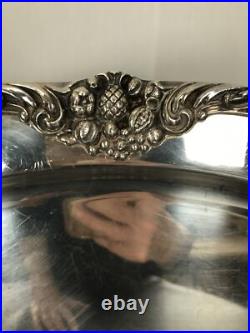 Vintage Reed and Barton King Francis 1676 Silver Plate Oval Tray Platter