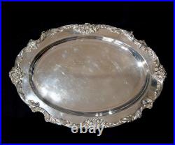 Vintage Reed and Barton King Francis 1676 Silver Plate Oval Tray Platter