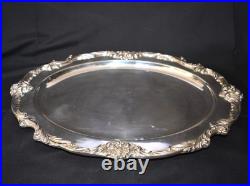 Vintage Reed and Barton King Francis 1676 Silver Plate Oval Tray Platter